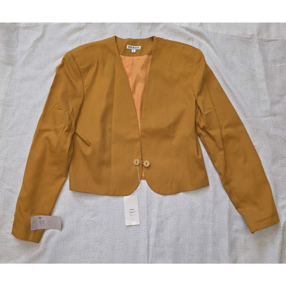 Nwt Vintage 81st & Park Mustard Single Button‎ Blazer Sz L